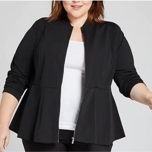 Lane Bryant Peplum jacket sz 20 Black